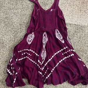 Bohemian Purple Sleeveless Dress